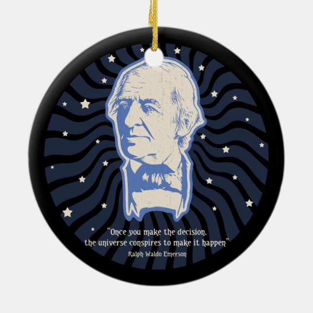 Emerson - konspirerar julgransprydnad keramik (Baksidan)