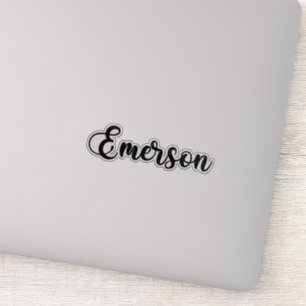 Emerson Namn - Handskriven kalligrafi Klistermärken