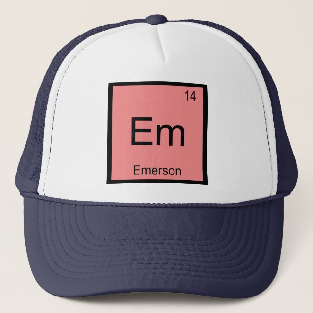 Emerson Namn kemi Inslag Periodic Bord Truckerkeps (Framsida)