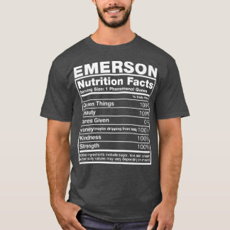 Emerson Nutrition FactsEmerson Name BirthdayPremiu T Shirt