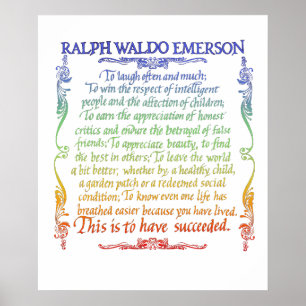 Emerson-offerter-Success, regnbåge Poster