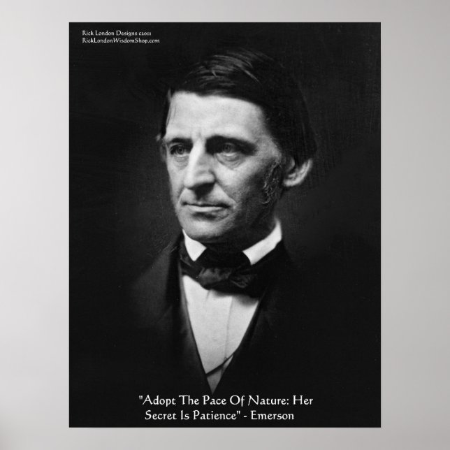Emerson "Pace of Nature" Poster Wisdom Quote (Framsidan)