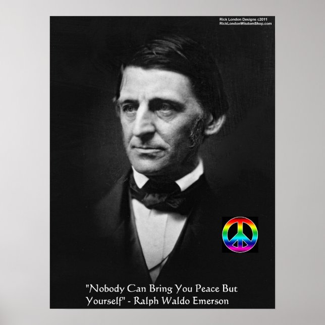 Emerson "Peace Yourself" Wisdom Quote Poster (Framsidan)