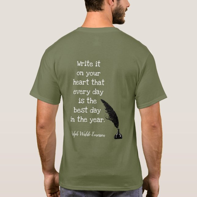 Emerson Quote - Best Day - T-shirt (Baksida)