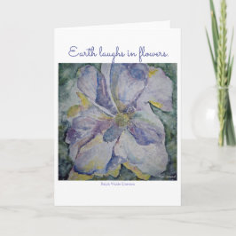 Emerson Quote Blommigt Watercolor Art Greeting Car Kort