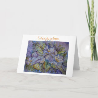 Emerson Quote Blommigt Watercolor Art Greeting Car Kort
