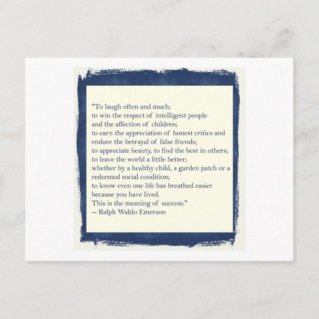 Emerson Quote Vykort (Framsida)