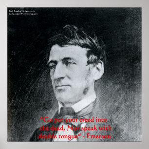 Emerson "Tro Kre i Gärning" Visdomsaffisch Poster