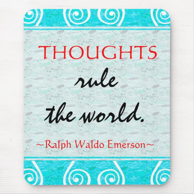 Emersons motivera citationstecken Mousepad Musmatta (Framsidan)