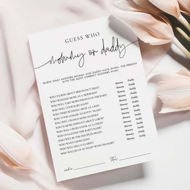 EMERY Whimsi Mamma eller pappas babyvykort Rådkort (Skapare uppladdad)