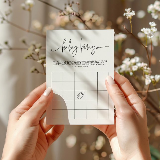 EMERY Whimsical Baby Bingo Shower Game Card Rådkort (Skapare uppladdad)