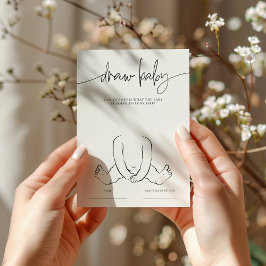 EMERY Whimsical Draw the Baby Shower Game Card Rådkort