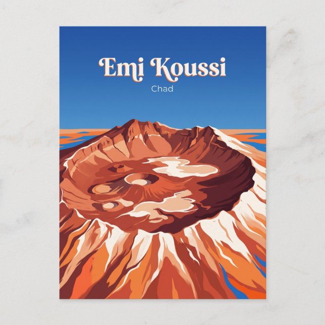Emi Koussi vulkanen Tchad Vykort (Framsida)