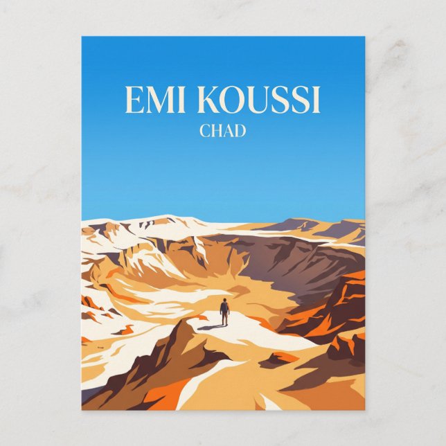 Emi Koussi-vulkanen Tchad Vykort (Framsida)