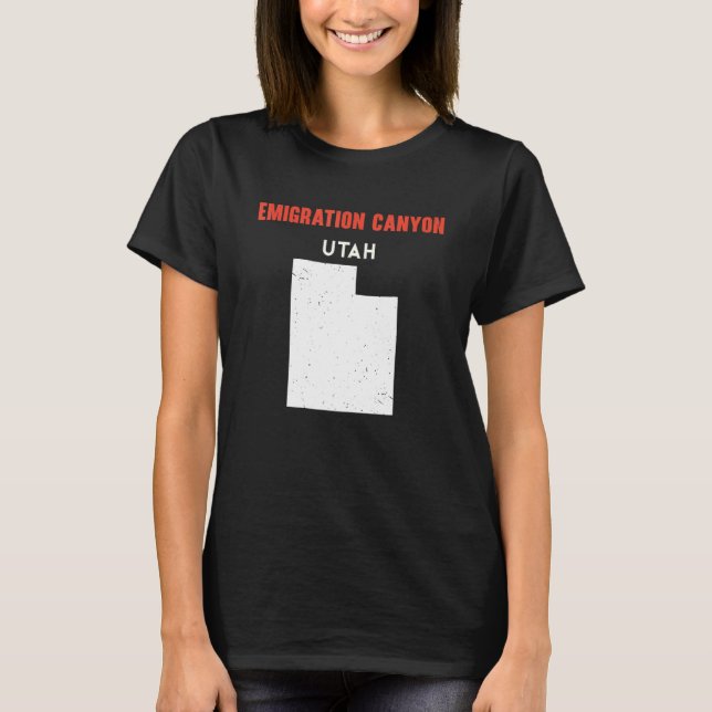 Emigration Canyon Utah USA State America Travel ut T Shirt (Framsida)