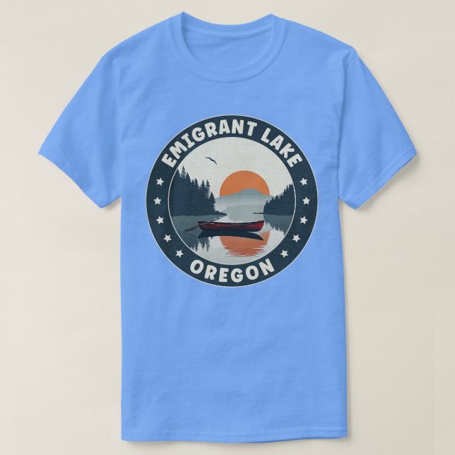 EMigration Sjö Oregon Sunset T Shirt (Design framsida)