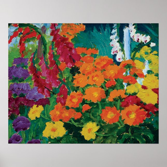 Emil Nolde - Garden of Flowers Fine Art Poster (Framsidan)