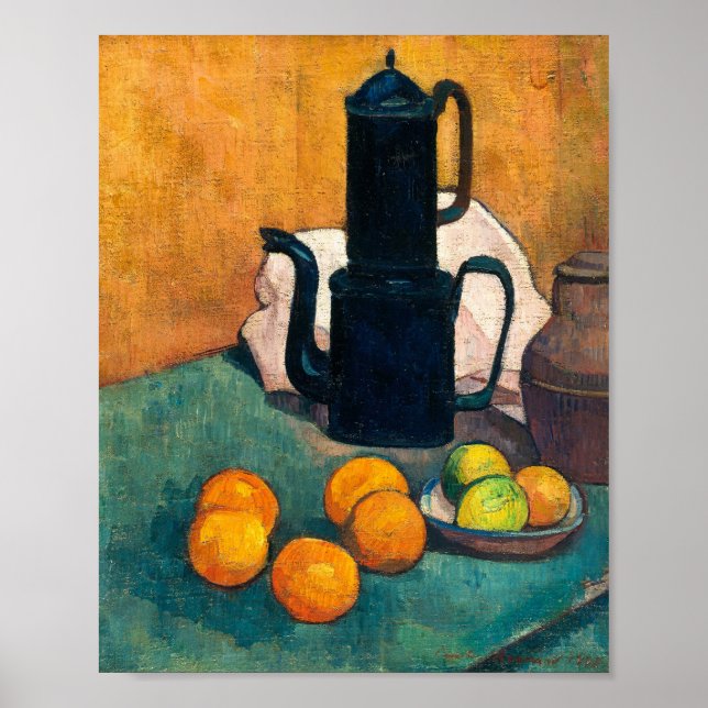 Emile Bernard: The Blue kaffe pot, 1888 Poster (Framsidan)