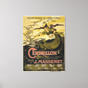 Emile Bertrand poster Jules Massenets Cendrillon Canvastryck