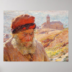 Emile Claus - Ampelio, gammal fiskare vid Bordighe Poster
