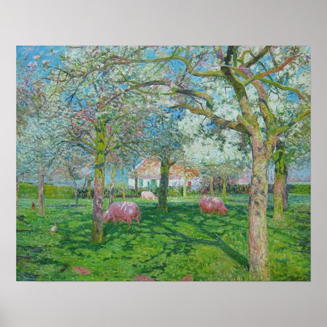 Emile Claus - Orchard i Vår Poster (Framsidan)