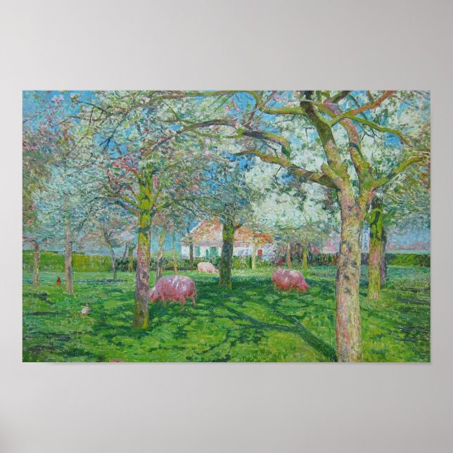 Emile Claus - Orchard i Vår Poster (Framsidan)