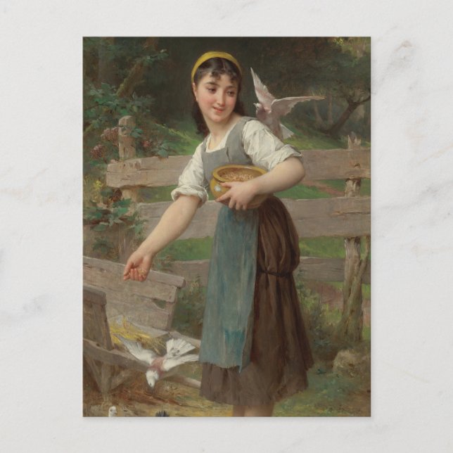 Emile Munier Vintage Mata duvorna Vykort (Framsida)