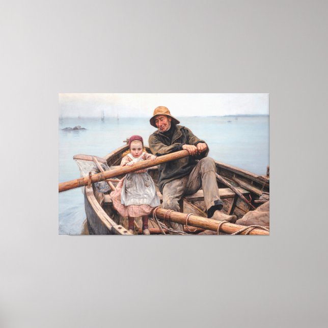 Émile Renouf - The Helping Hand (1881) Canvastryck (Framsida)