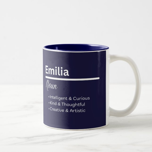 Emilia Flicka Personlig Namn Betydelse Mugg (Höger)