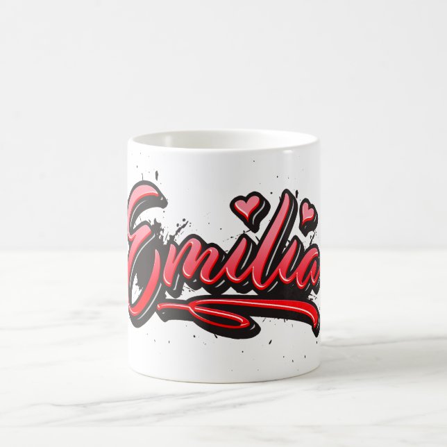 Emilia Heart Splash Graffiti Kaffemugg (Center)