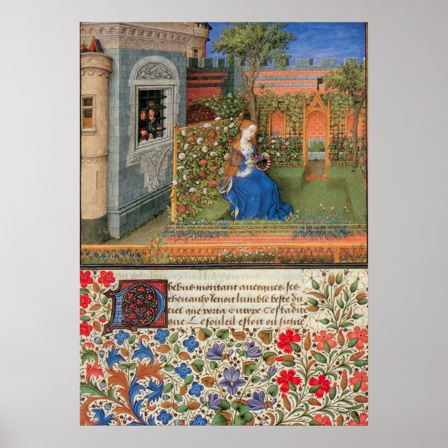 Emilia i Rosenlund medeltida illumination Poster (Framsidan)