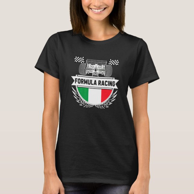 Emilia Romagna Auto Race Italy Flag Formula Racing T Shirt (Framsida)