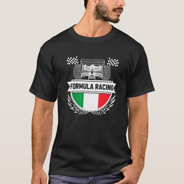 Emilia Romagna Auto Tävling Italien  Flagga Formel T Shirt (Framsida)