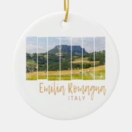 Emilia-Romagna Landscape Italien Vintage Souvenir Julgransprydnad Keramik