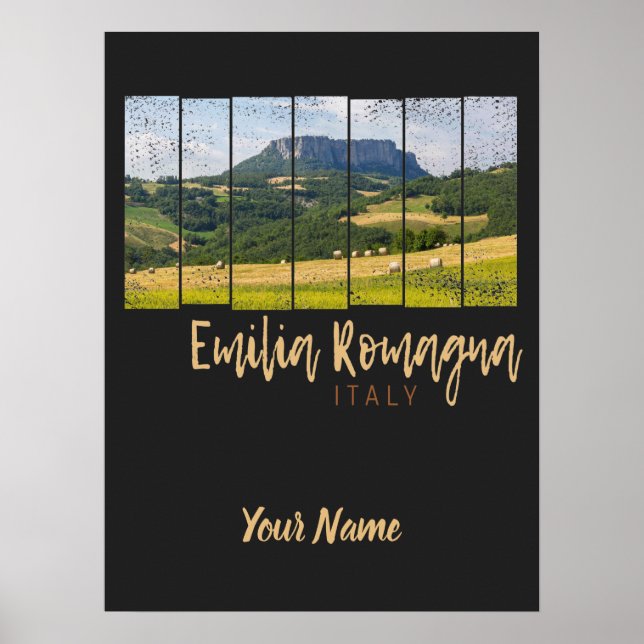 Emilia-Romagna landskap Italien vintage souvenir Poster (Framsidan)