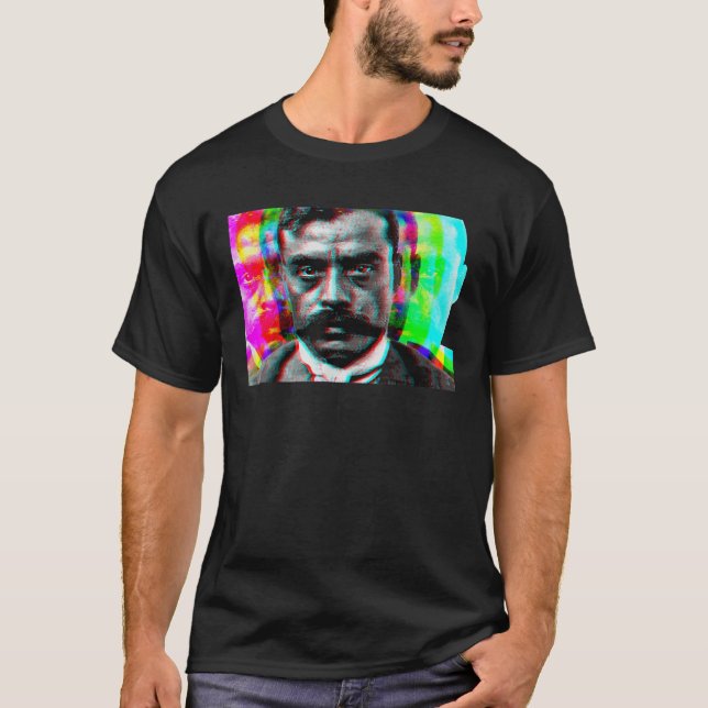 Emiliano Zapata Mexikanska Flagga La Revolucion Me T Shirt (Framsida)