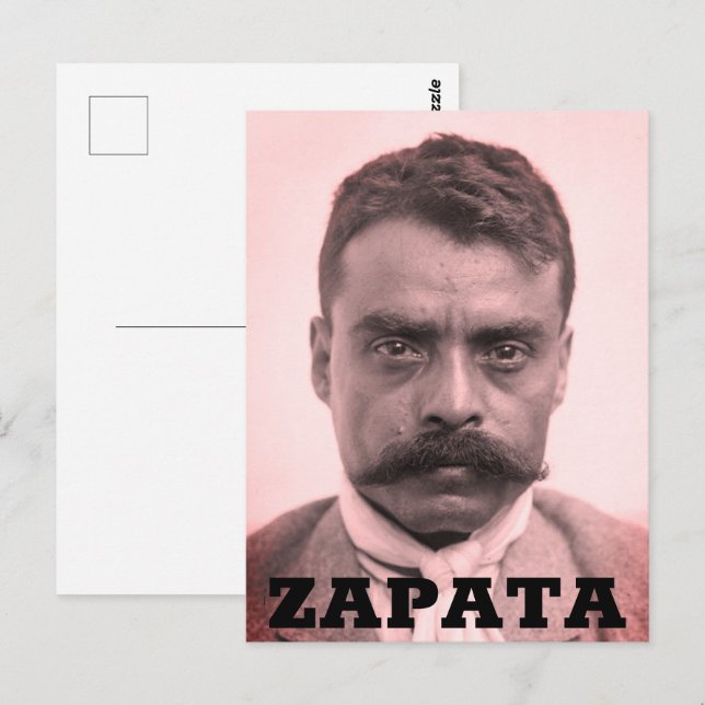 Emiliano Zapata vykort (Fram/baksida)