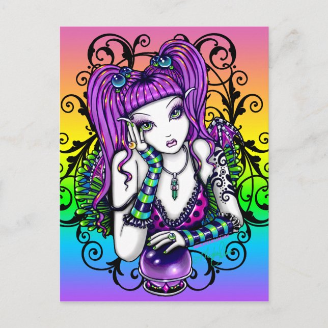 "Emilicous" Crystal Boll Rainbow Fairy Postcard Vykort (Framsida)