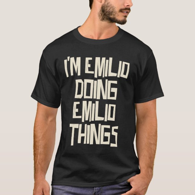 Emilio gör Emilio sak T Shirt (Framsida)