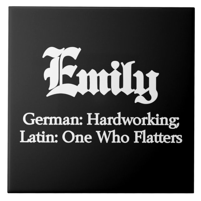 Emily Betydelse Kakelplatta (Framsidan)