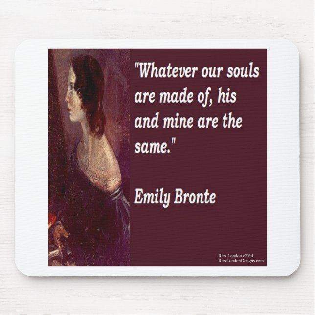 Emily Brontë & Berömda Våra Själar Citat Musmatta (Framsidan)