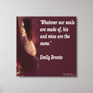 Emily Brontë & Citat "Våra Själar" Canvastryck