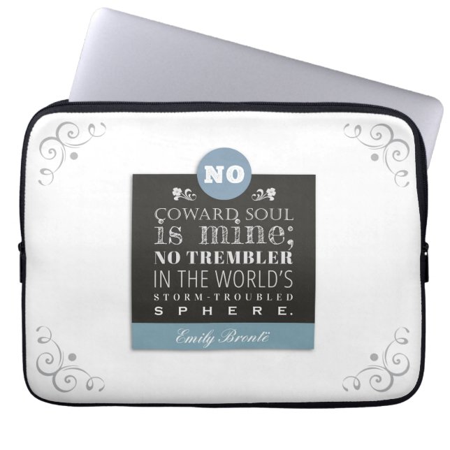Emily Bronte Dikt Quote - No Coward Soul är Mine S Laptop Fodral (Framsidan)