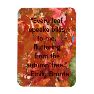 Emily Bronte Höstcitat Magnet