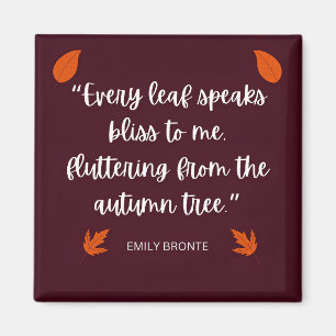 Emily Bronte Höstcitat Magnet