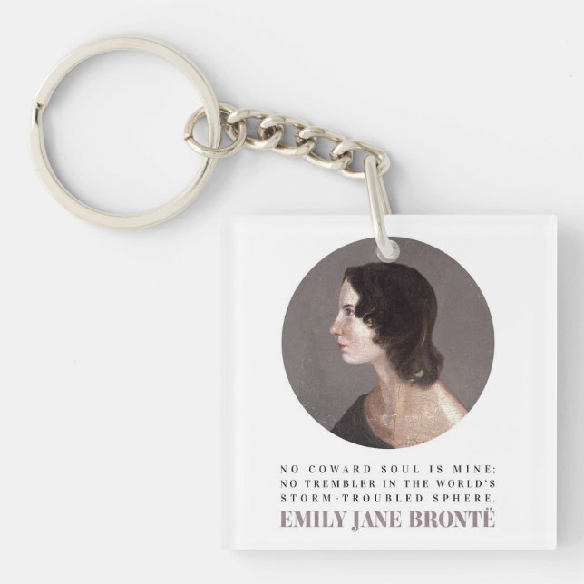 Emily Bronte Porträtt och Quote - No Coward Soul (Framsidan)