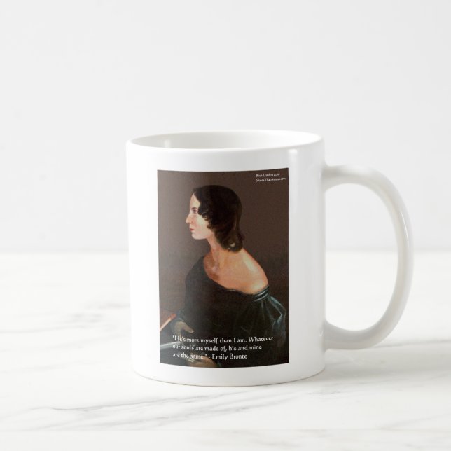 Emily Bronte "Sälsamma själar" Kärlekskvoteringspr Kaffemugg (Höger)