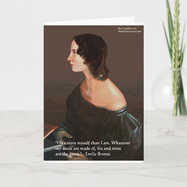 Emily Bronte "Själar Likadana" Kärlekscitat Gåvor  Kort (Framsida)