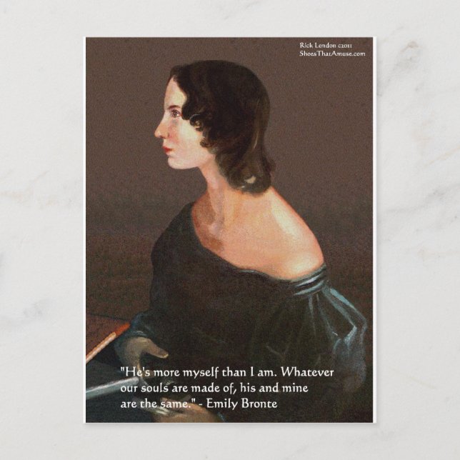 Emily Bronte "Själar Likadana" Kärlekscitat Gåvor  Vykort (Framsida)