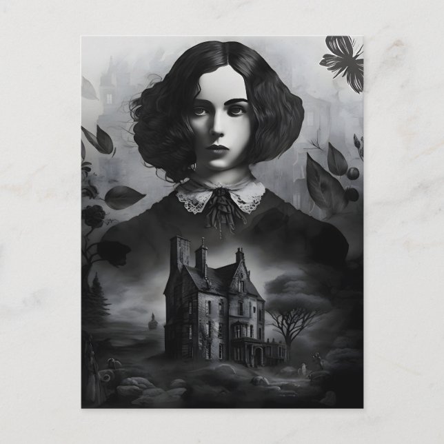 Emily Bronte, Victorian Gothic Writer of Jane Eyre Vykort (Framsida)